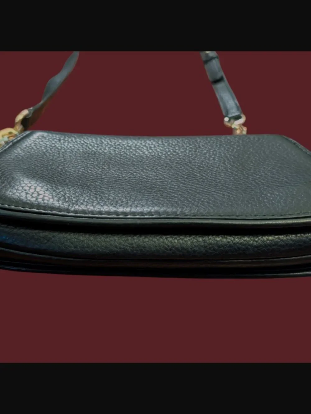 Tory Burch Mini Britten Black Leather Gold Hardware Crossbody 20cm X 2cm X 14cm